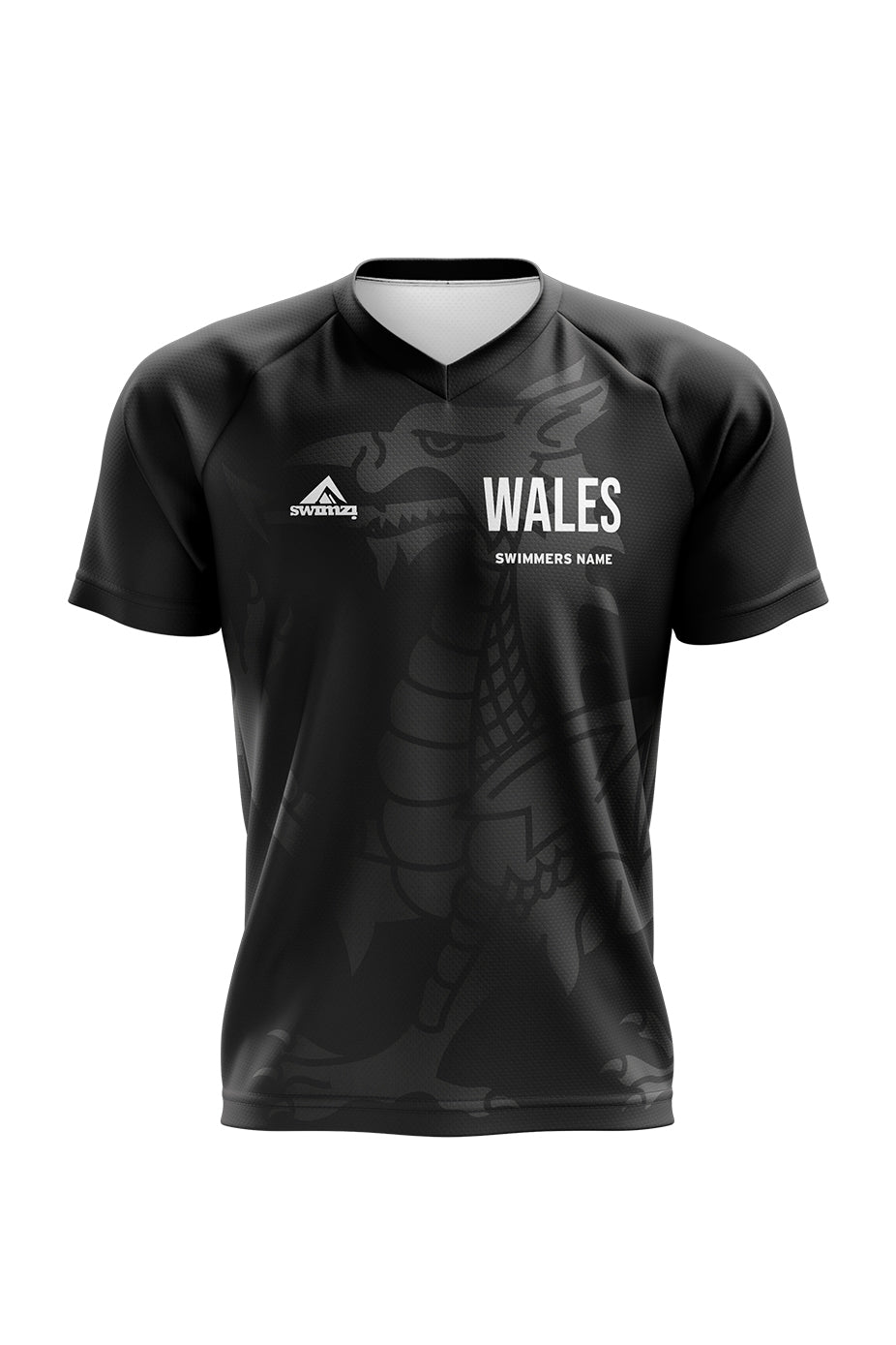 RLSS Wales Lifesaving Team Adult Unisex Club Shirt - Black - V-Neck image 0