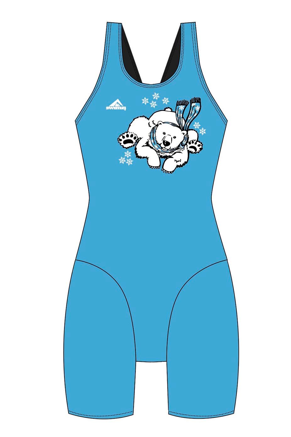 Polar Bear Challenge Adult Female Polar Bear Knee Suit - Blue image 0