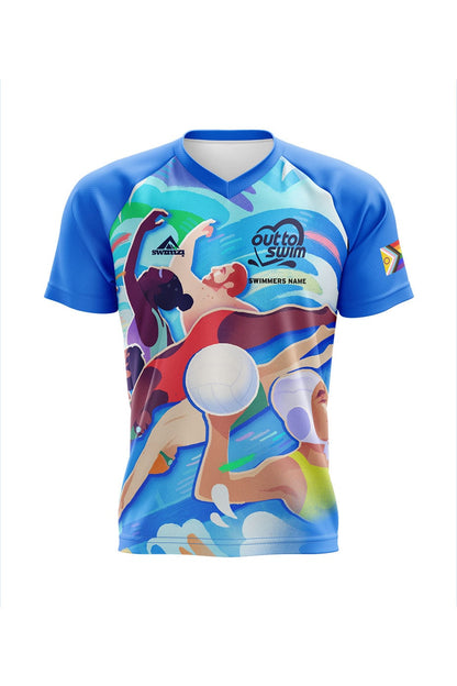 Out to Swim Kids Unisex Club Shirt - V-Neck image 0