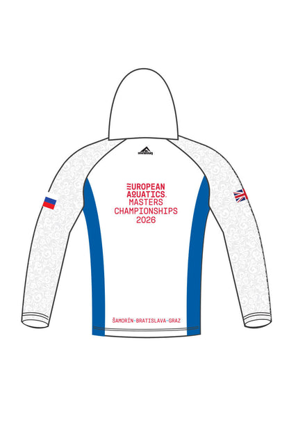 British Masters Swimming Adult Unisex Zipped Performance Hoodie - White image 1