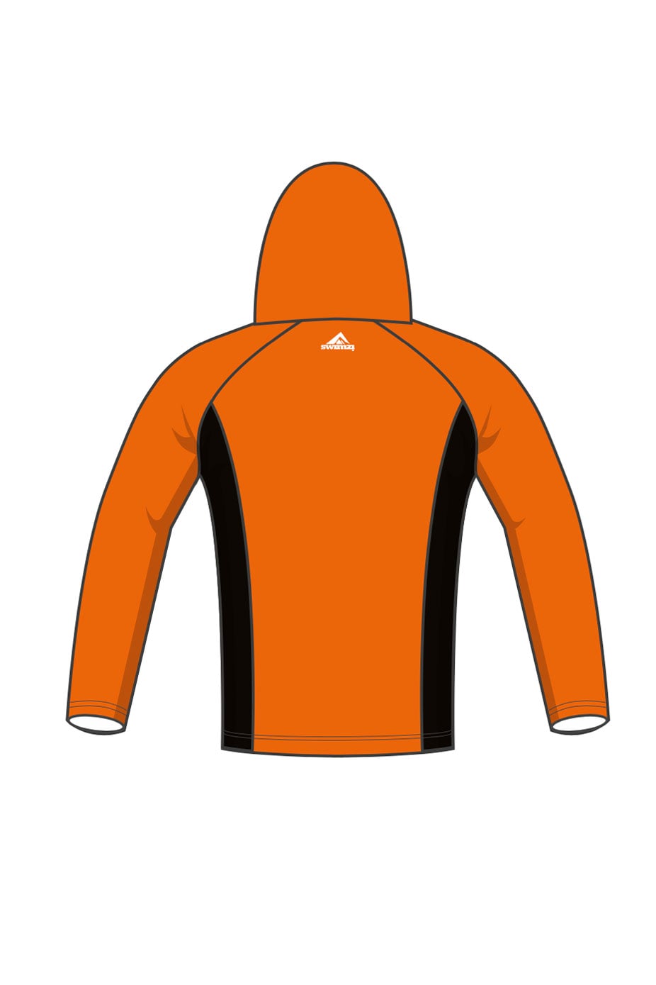 Dawlish Warren LSC Adult Unisex Orange Zipped Performance Hoodie image 1