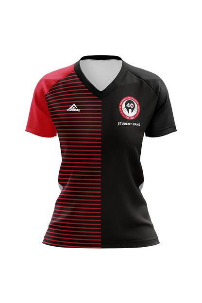 St Martins Karate Club Kids Female Club Shirt - V-Neck - Higher Grades image 0