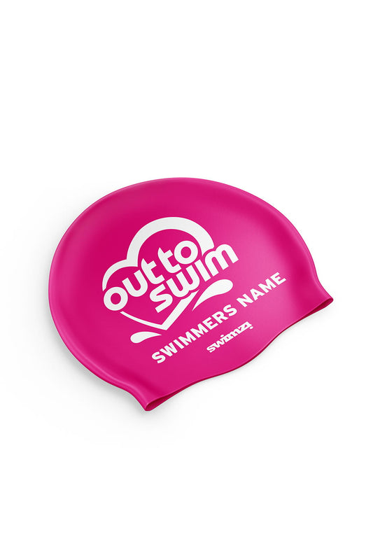 Unisex Club Swim Cap - Silicone Suede - Open Water Pink image 0