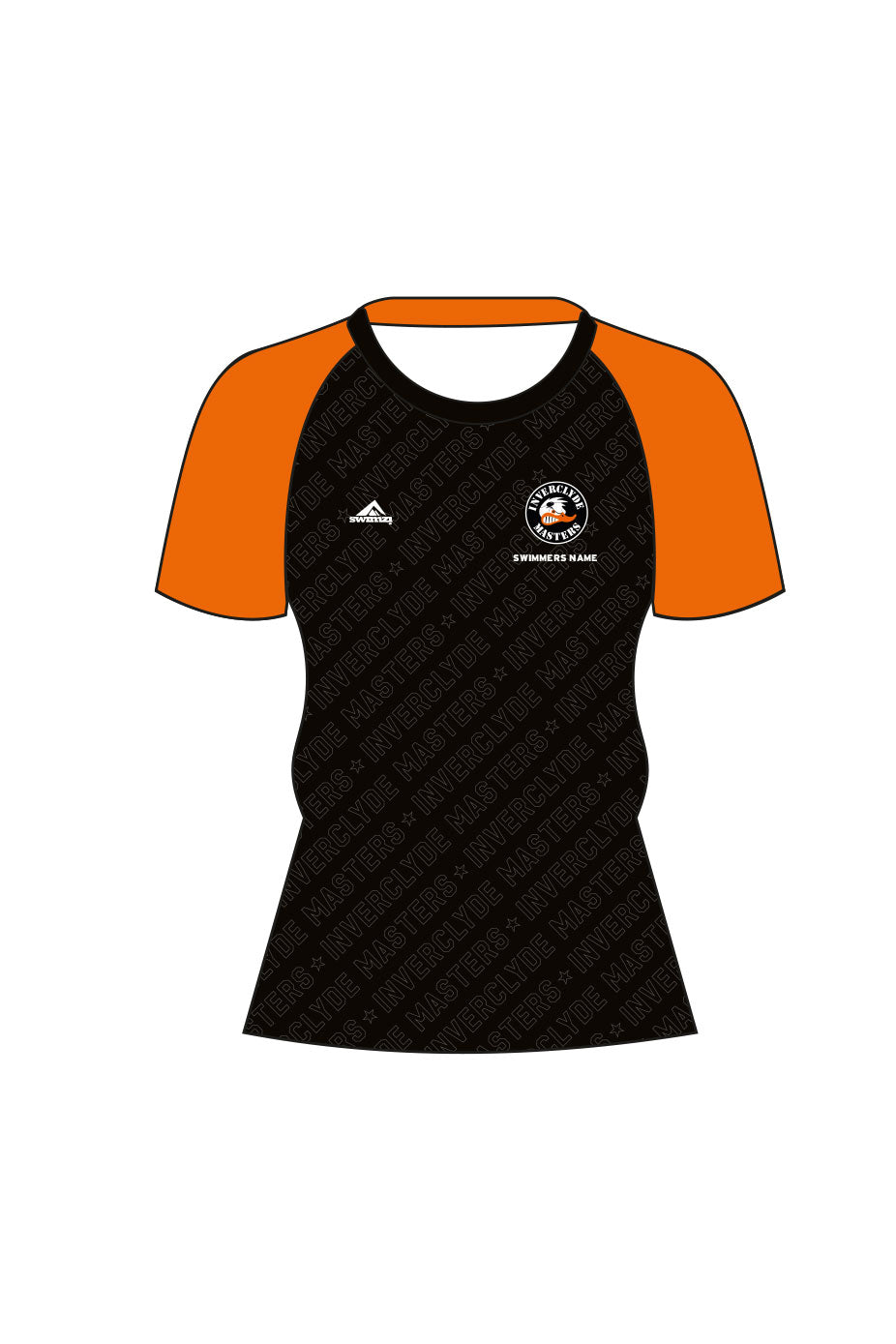Inverclyde Masters SC Adult Female Club Shirt - Crew Neck - Black image 0