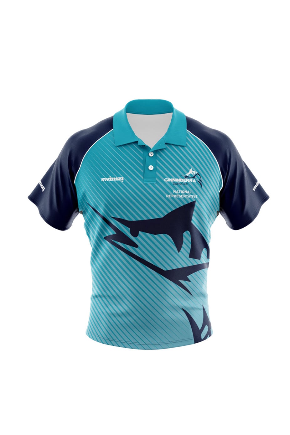 Ginninderra Swim Club Adult Unisex Polyester National Rep Shirt - Polo Neck image 0