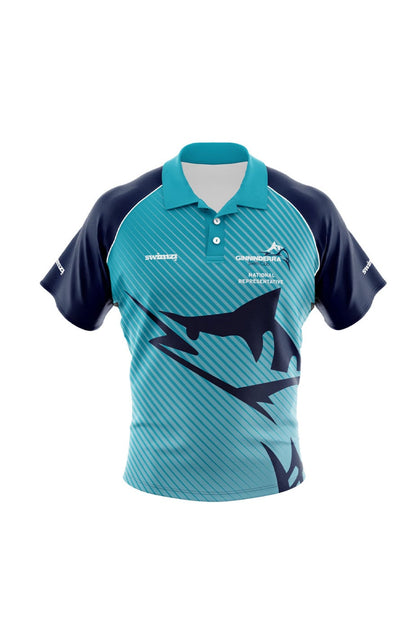 Ginninderra Swim Club Adult Unisex Polyester National Rep Shirt - Polo Neck image 0