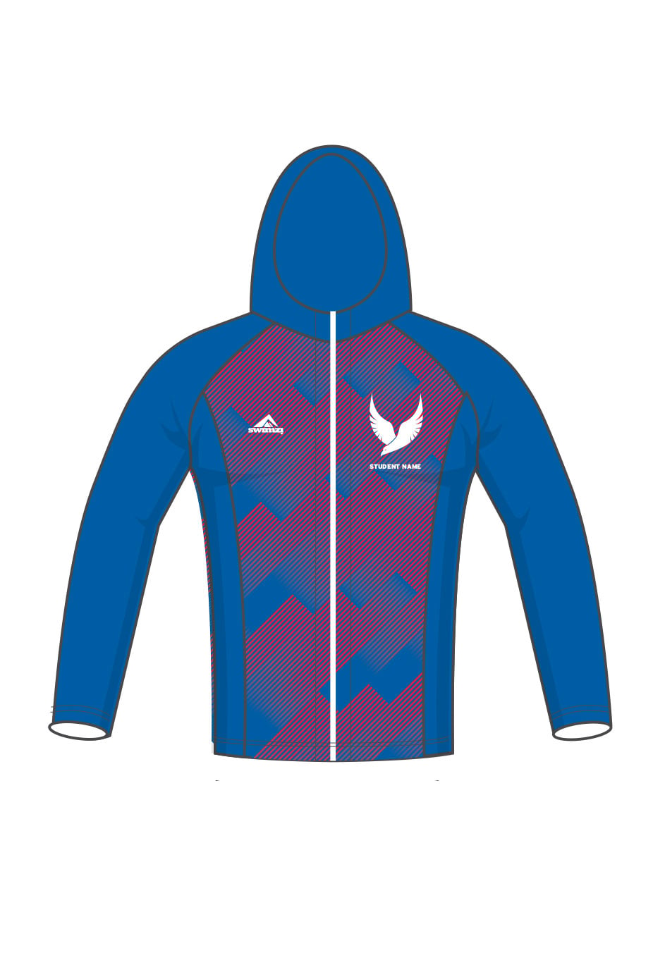 American International School of Jeddah Adult Unisex Soccer Zipped Performance Hoodie image 0