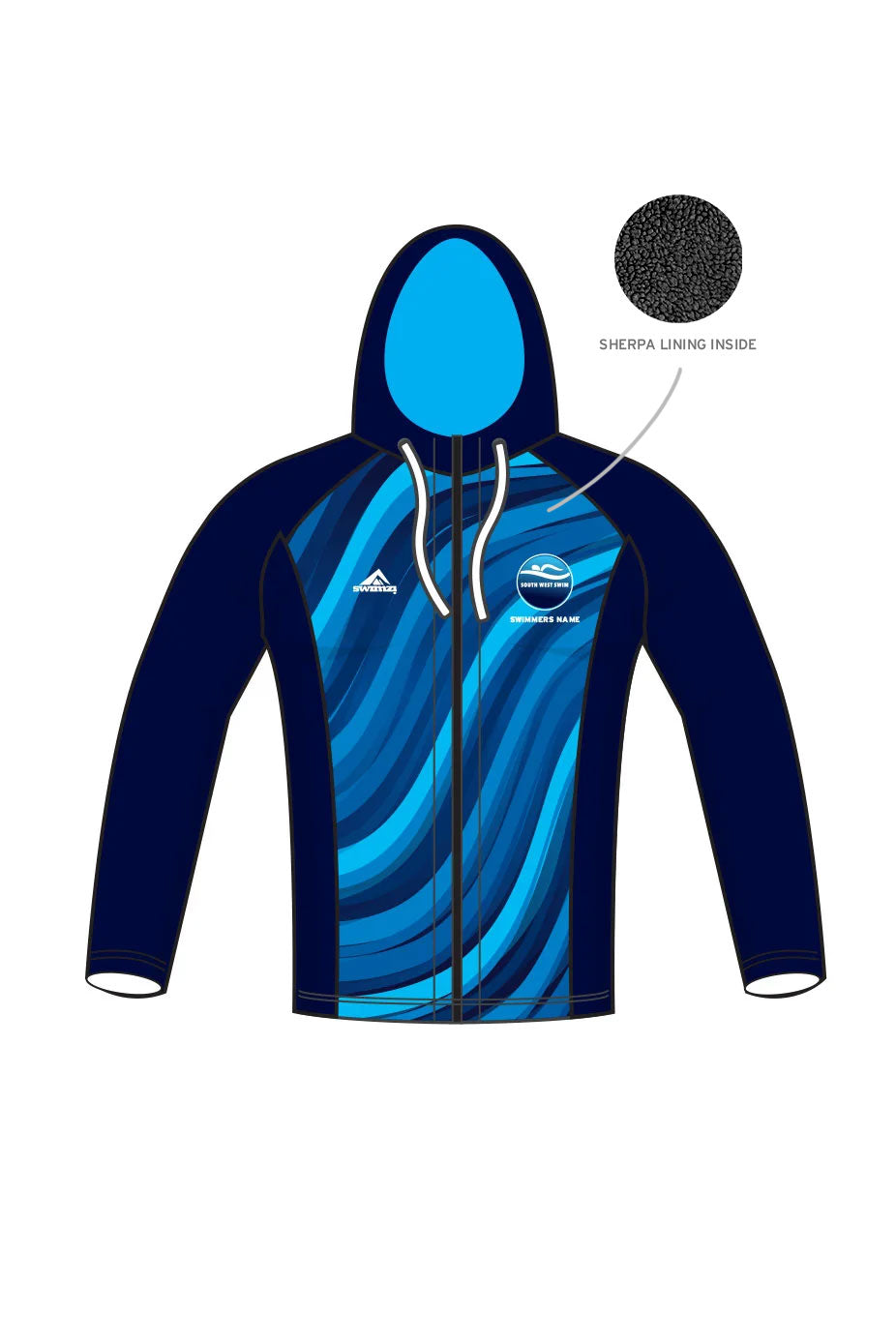 South West Swim Adult Unisex Winter Zipped Performance Hoodie - M image