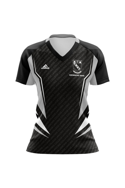 Schools Swimming Super League Kids Female Lancing College Club Shirt - V-Neck image 0