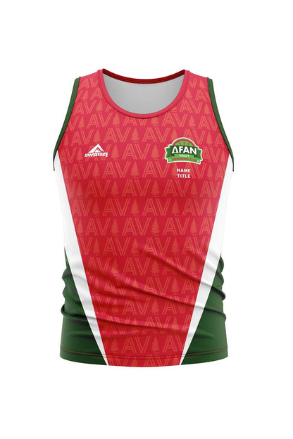Afan Valley SC Adult Unisex Running Vest - Red image 0
