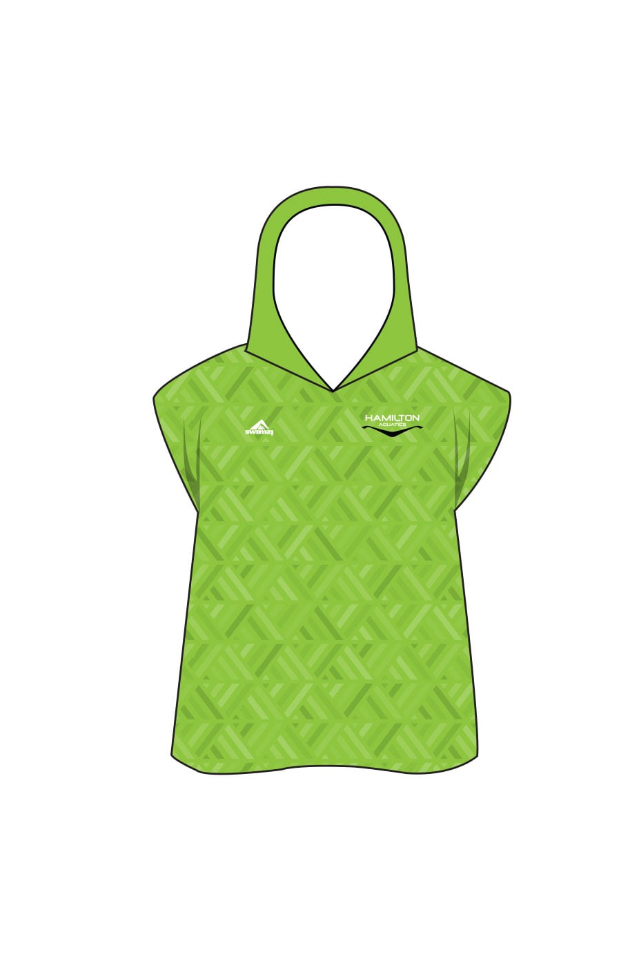 Unisex Learn To Swim Poncho - Green image 0