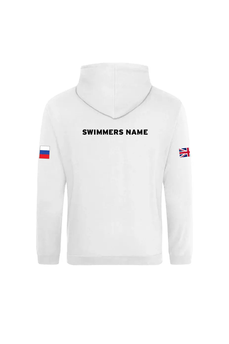 British Masters Swimming Adult Unisex Cotton Pullover Hoodie - White image 1