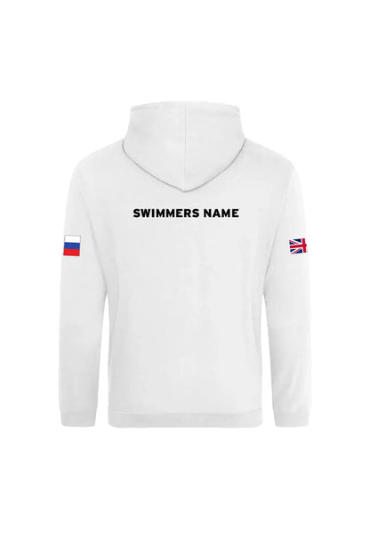 British Masters Swimming Adult Unisex Cotton Pullover Hoodie - White image 1
