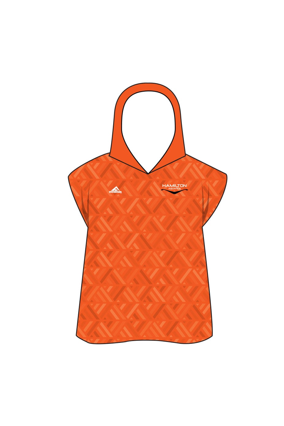 Unisex Learn To Swim Poncho - Orange image 0