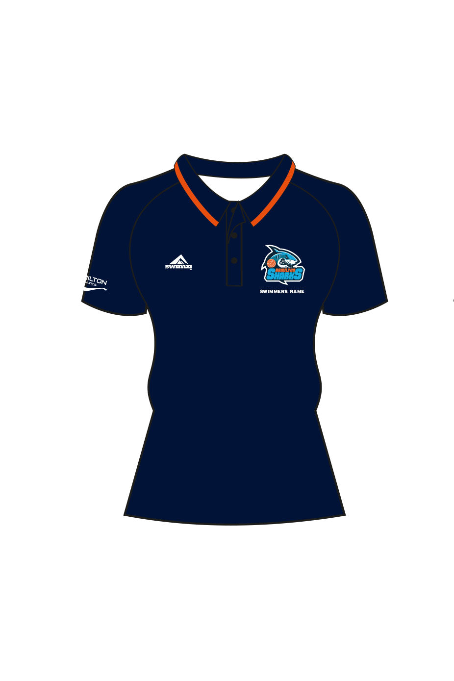 Hamilton Aquatics Adult Female Hamilton Sharks Coach Shirt - Polo Neck image 0