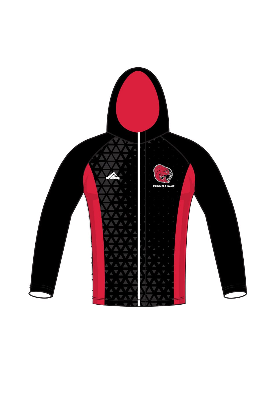 Glen Innes Redfins Swimming Club Adult Unisex Zipped Performance Hoodie image 0