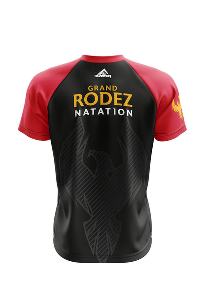 Rodez Natation Adult Unisex Club Shirt - V-Neck - Black image 1