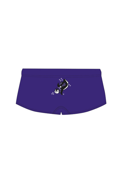 Polar Bear Challenge Adult Male Penguin 15cm Trunks - Purple image 1