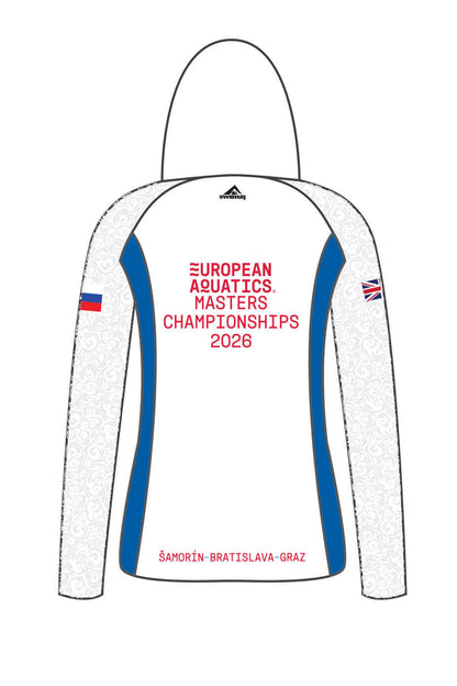 British Masters Swimming Adult Female Zipped Performance Hoodie - White image 1