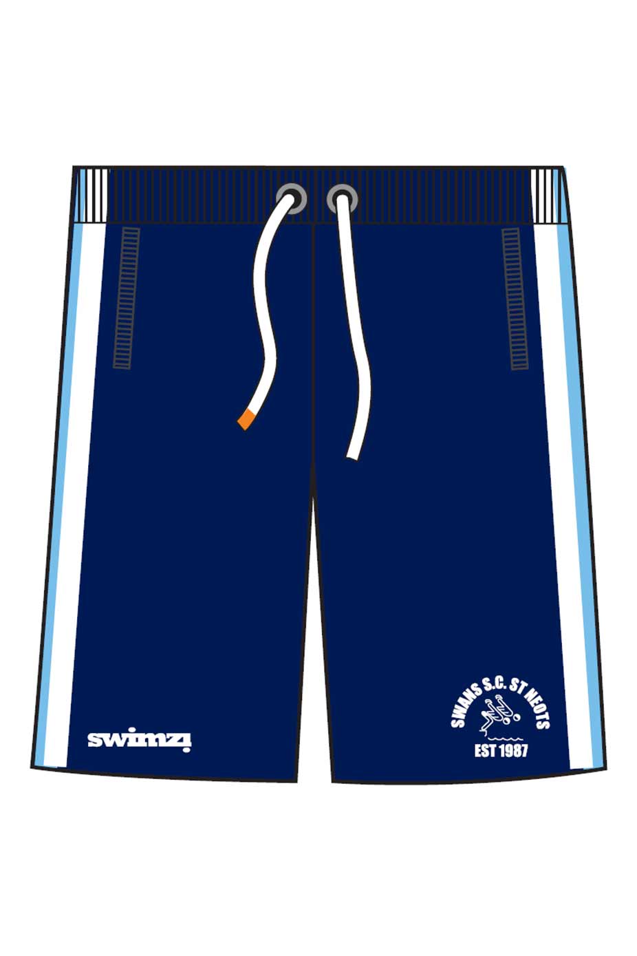 TEAMWEAR OUTLET SHOP! Adult St Neots Swan SC Unisex Sweat Basketball Shorts image 0