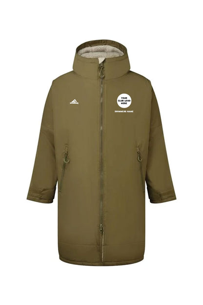 Team Robe Shop Adult Unisex Swimzi Team Robe - Olive & Natural image 0