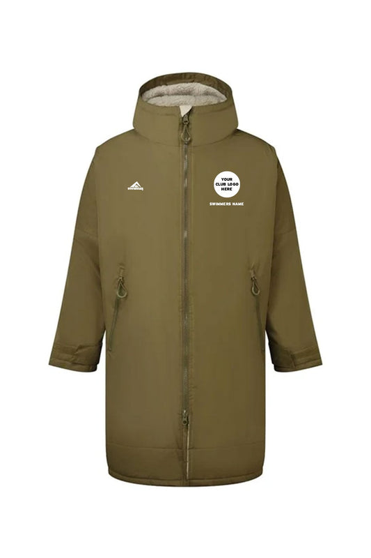 Team Robe Shop Adult Unisex Swimzi Team Robe - Olive & Natural image 0