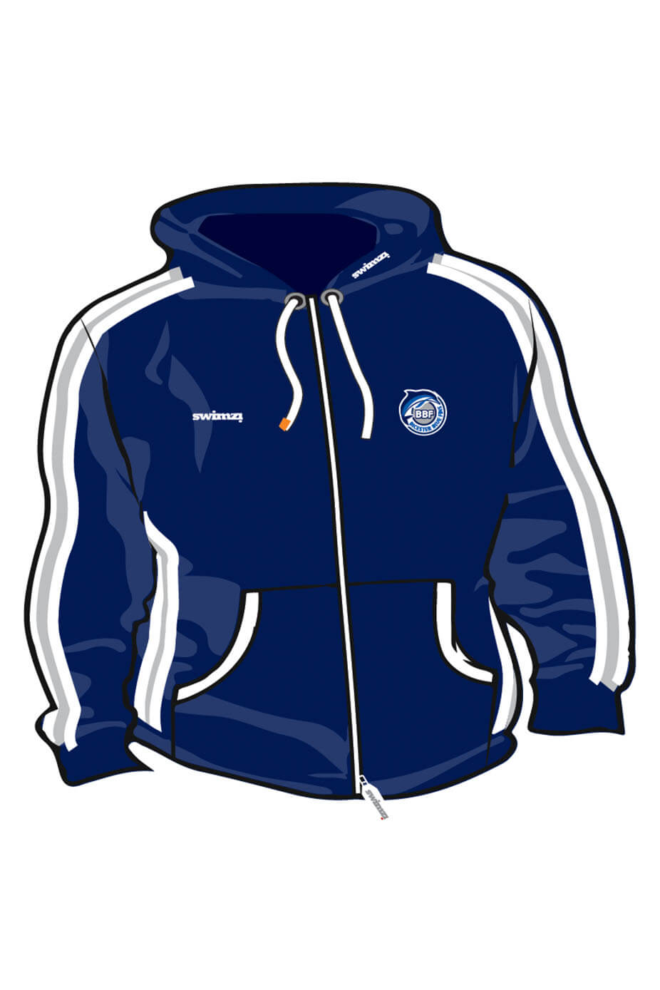 Bicester Blue Fins SC Adult Unisex Sweat Zipped Hoodie image 0