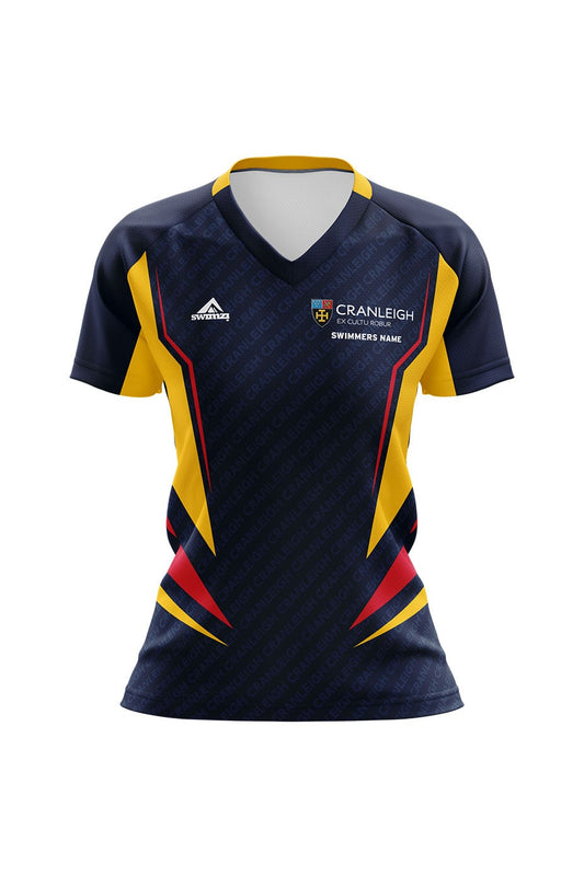Schools Swimming Super League Kids Female Cranleigh Club Shirt - V-Neck image 0