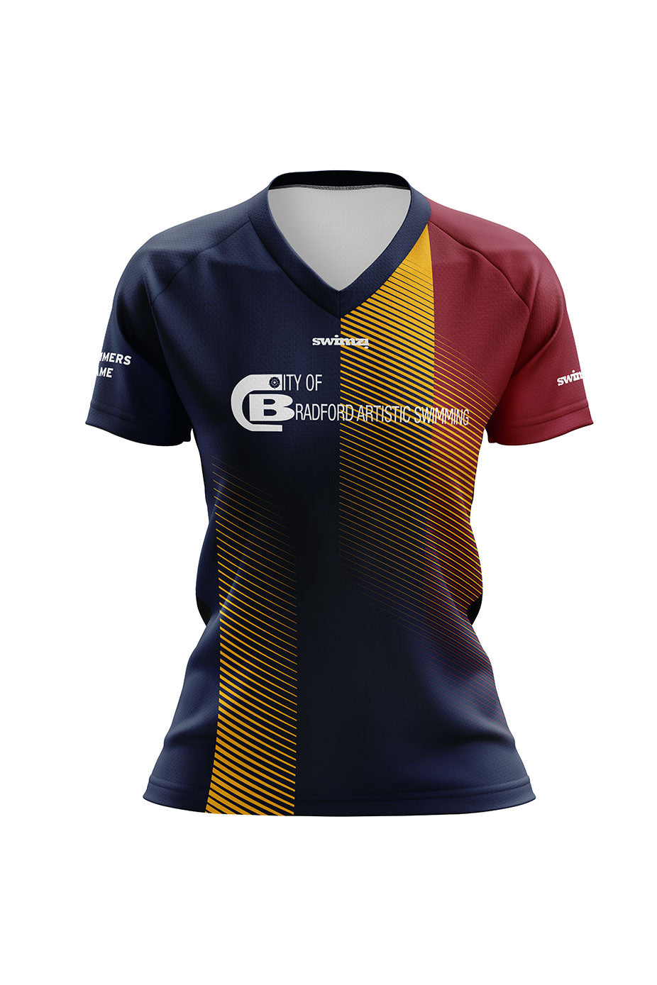 City of Bradford SC Adult Artistic Swimming Female Club Shirt - V-Neck image 0
