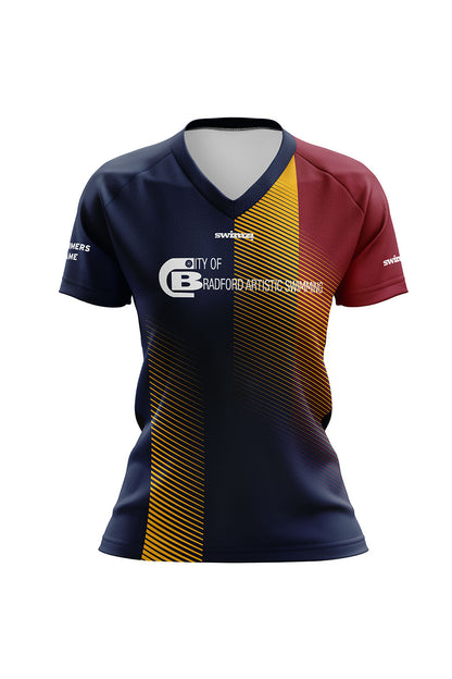 City of Bradford SC Adult Artistic Swimming Female Club Shirt - V-Neck image 0