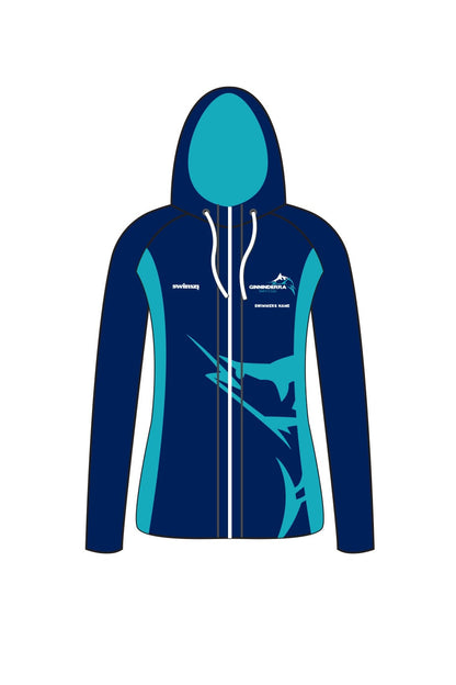 Ginninderra Swim Club Kids Female Zipped Performance Hoodie image 0