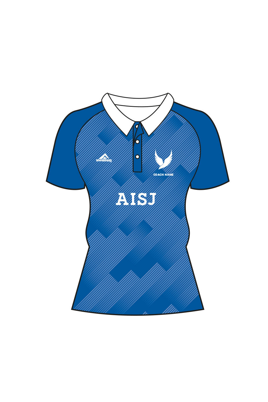 American International School of Jeddah Adult Female Basketball Coach Shirt - Polo Neck image 0