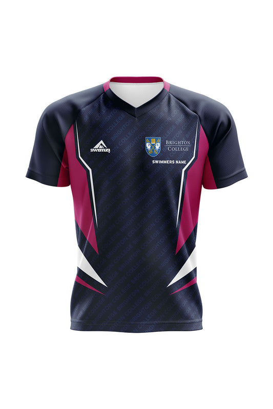 Schools Swimming Super League Kids Unisex Brighton College Club Shirt - V-Neck image 0
