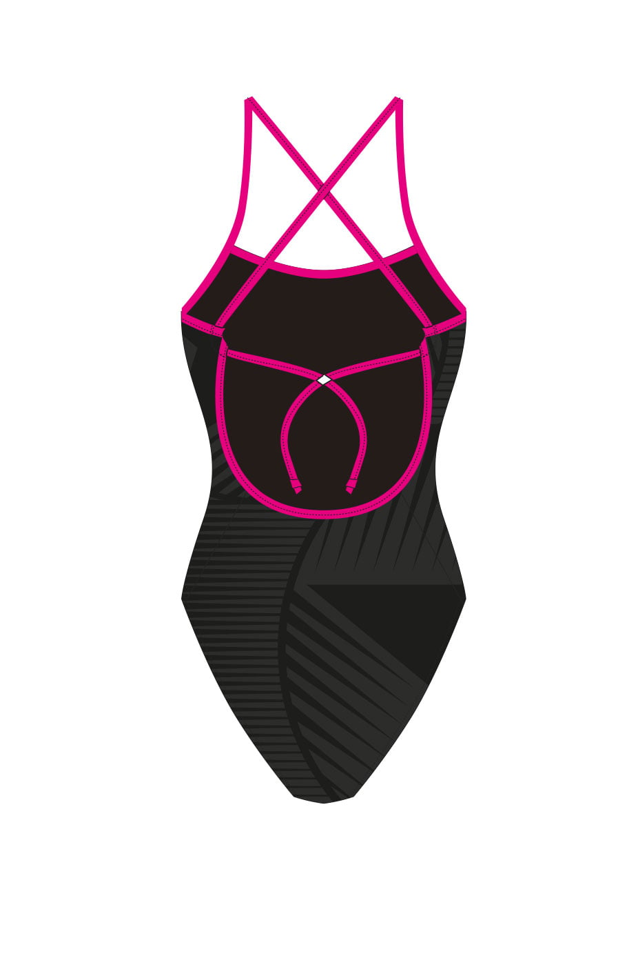 Hatfield SC Adult Female Tie Back Swimsuit - Black image 1