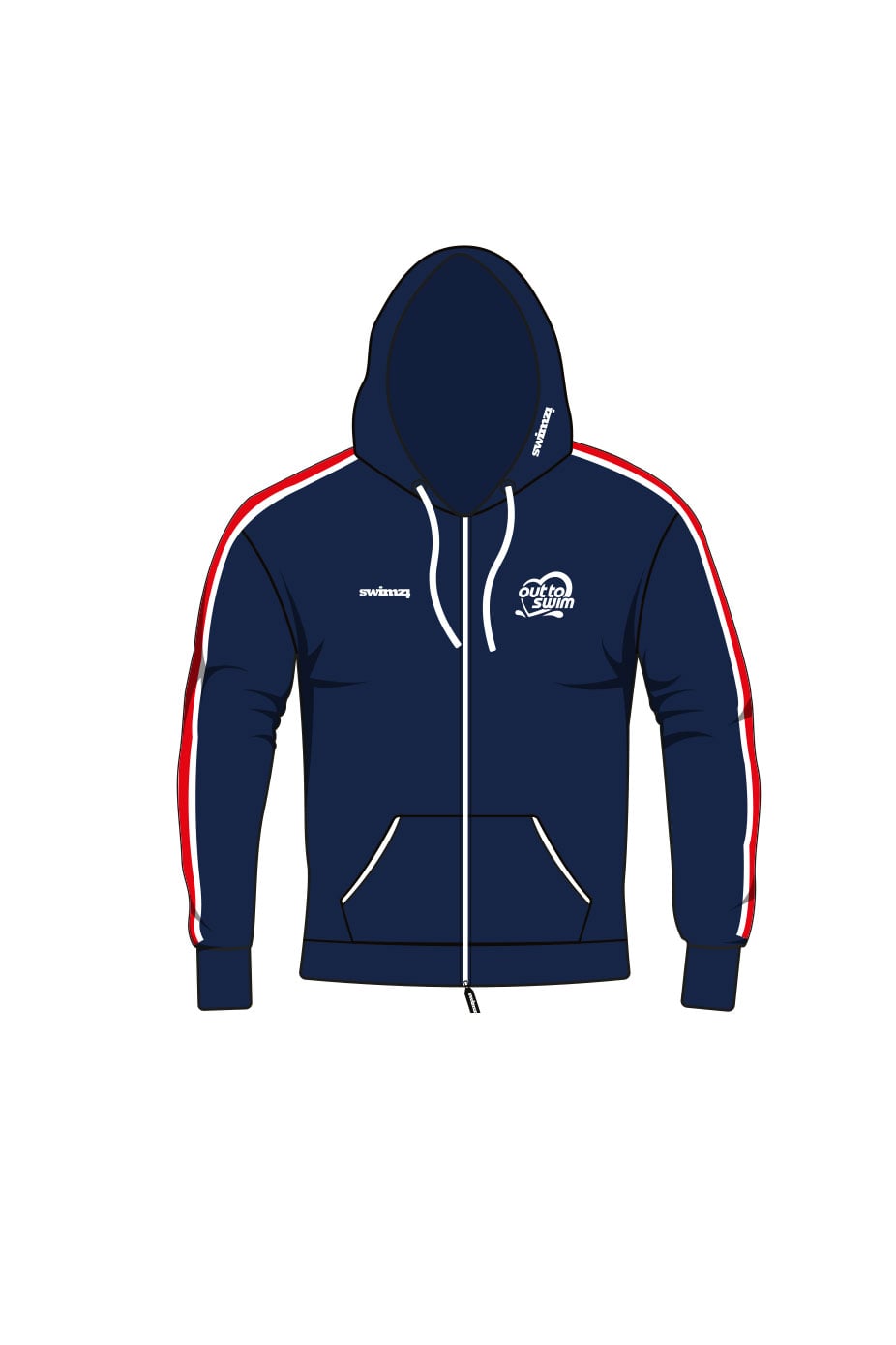 Out to Swim Kids Unisex Sweat Zipped Hoodie image 0
