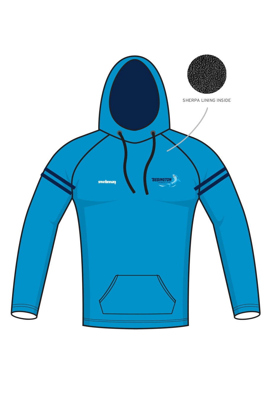 Bebington SC Adult Unisex Winter Pullover Performance Hoodie image 0