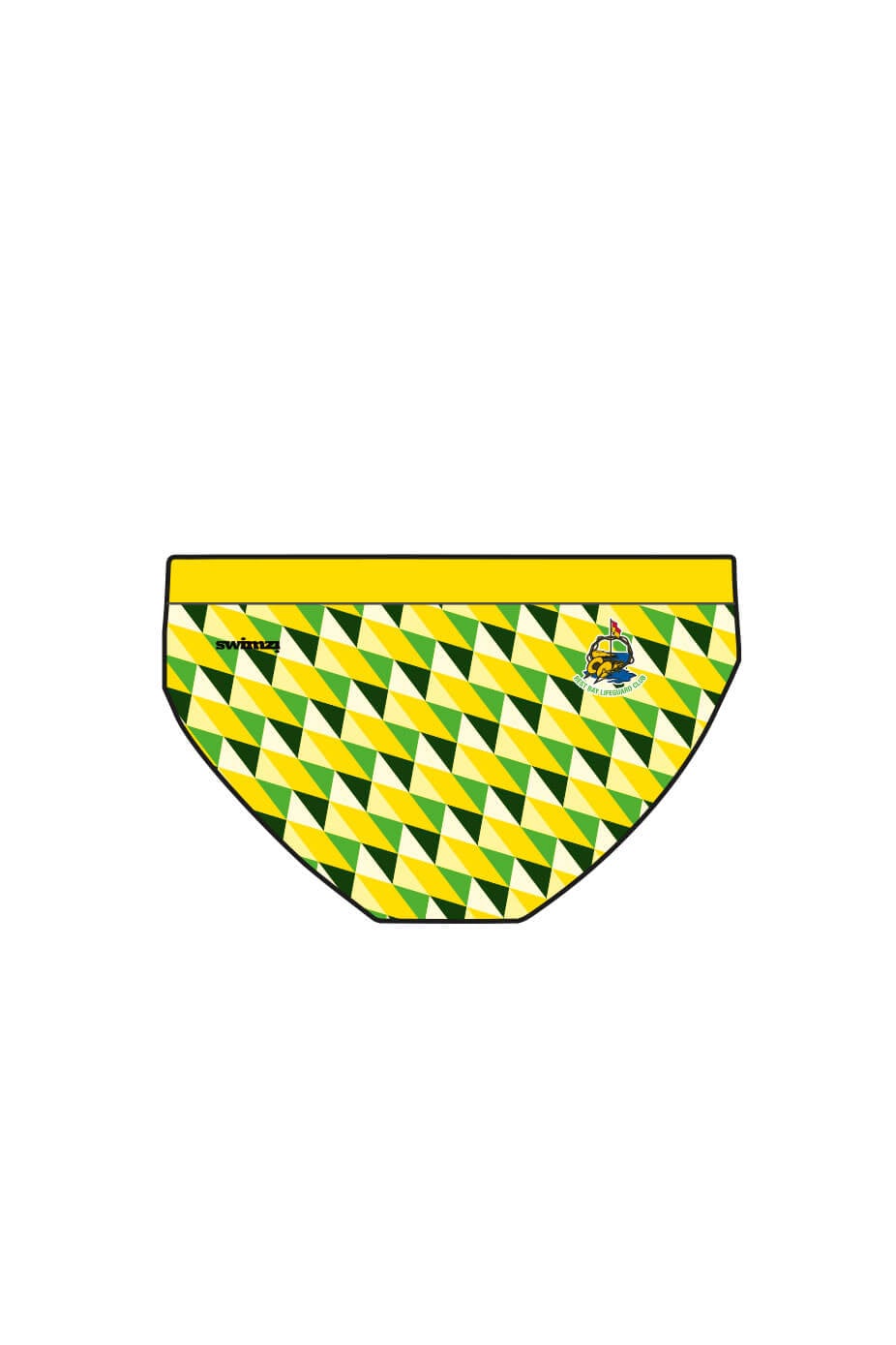 Rest Bay Lifeguards SC Adult Male Swim Trunks - Green image 1