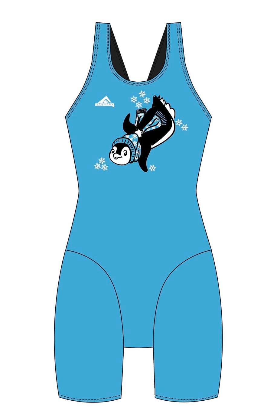 Polar Bear Challenge Adult Female Penguin Knee Suit - Blue image 0