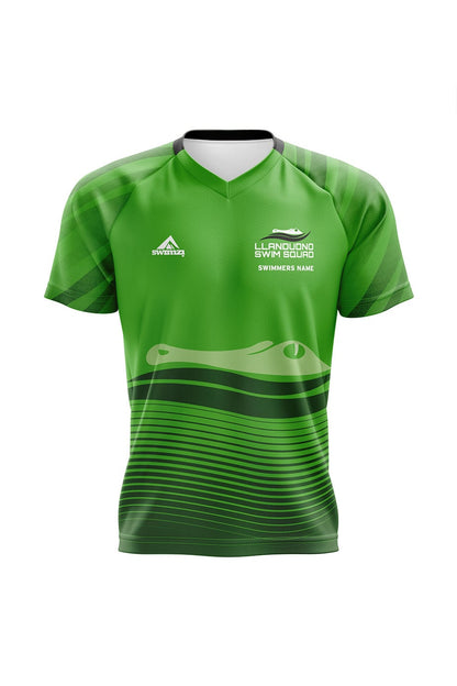 Llandudno Swim Squad Kids Unisex Club Shirt - V-Neck image 0