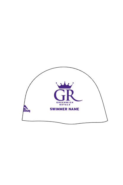 Greenwich Royals SC Adult Unisex Racing Dome Swim Cap  - Silicone Suede image 1