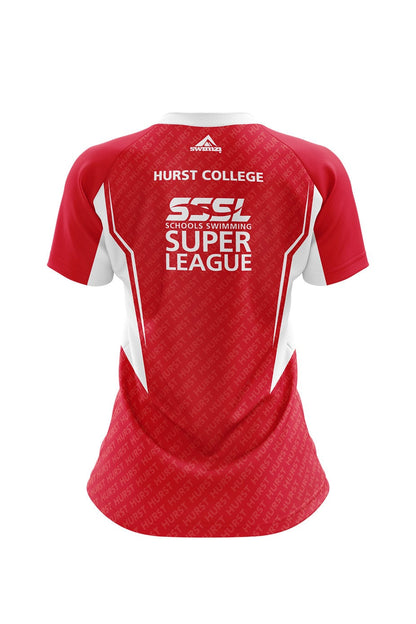 Schools Swimming Super League Adult Female Hurst College Club Shirt - V-Neck image 1