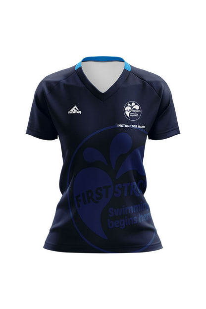 First Strokes Adult Female Staff Shirt - V-Neck image 0
