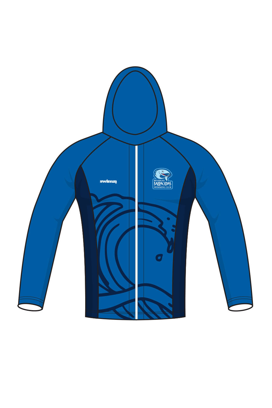 Beverley Barracudas SC Adult [Recommended Item] Unisex Zipped Performance Hoodie image 0