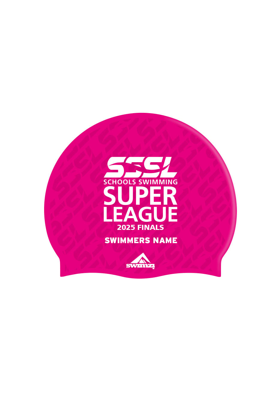 Unisex SSSL Finals Swim Cap - Silicone Suede - Pink image 0