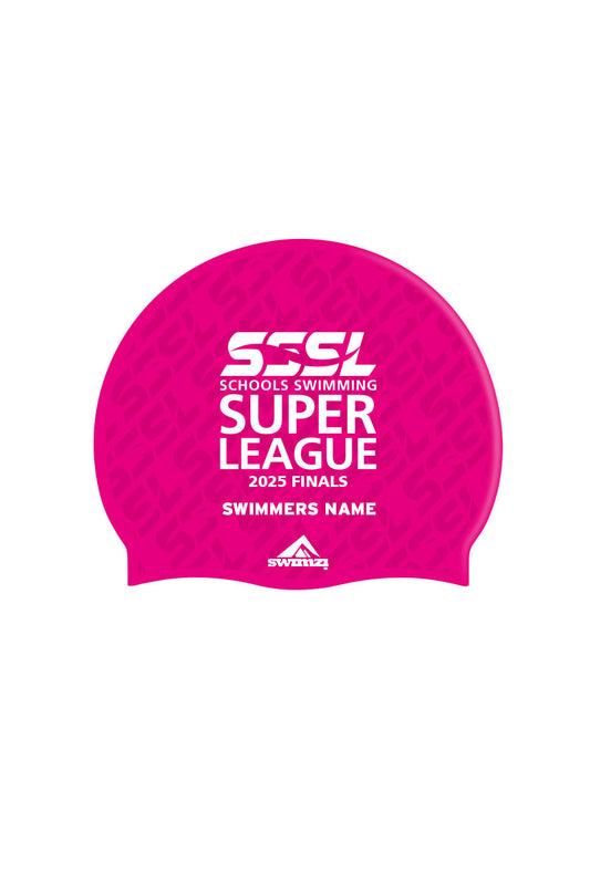 Unisex SSSL Finals Swim Cap - Silicone Suede - Pink image 0
