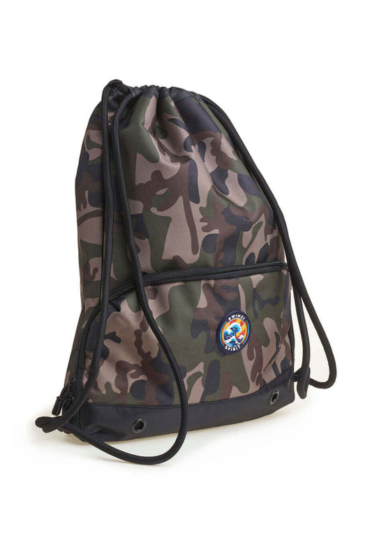 Green Camo - Drawstring Swimming Bag