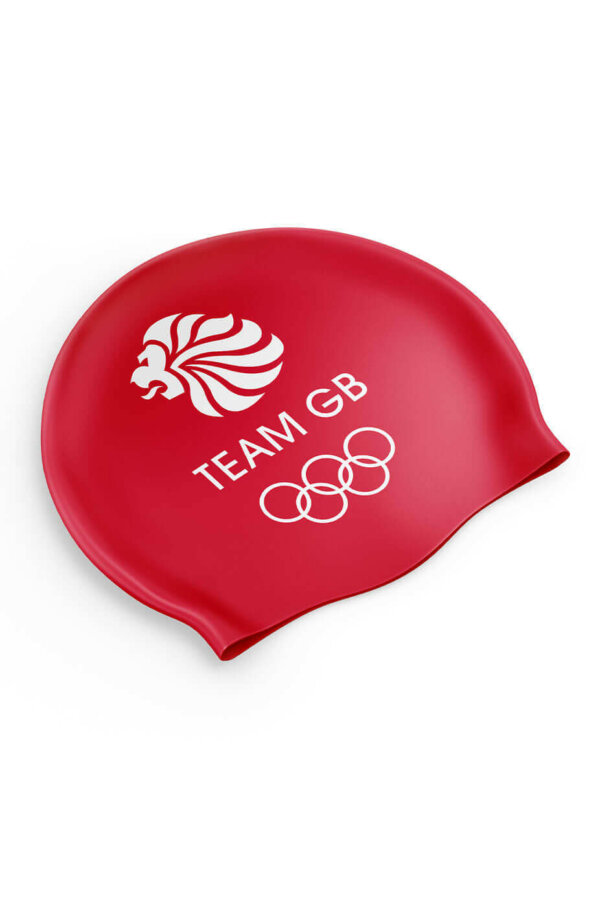 Official TEAM GB Merchandise - Red Swim Cap