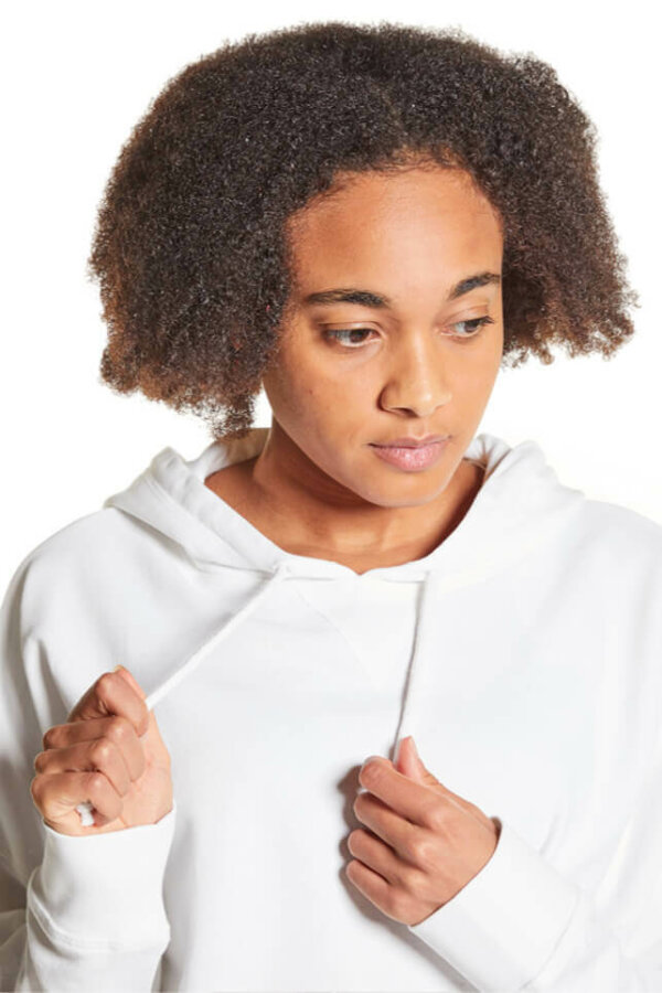 Ice White - Hoodie Crop Jumper - Image 2
