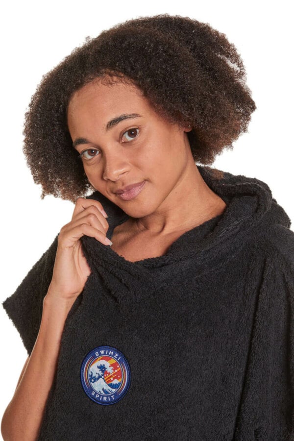 Black - Towelling Robe - Image 2