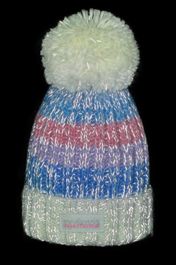 Gradient Northern Lights Reflective Super Bobble Hat - Image 6